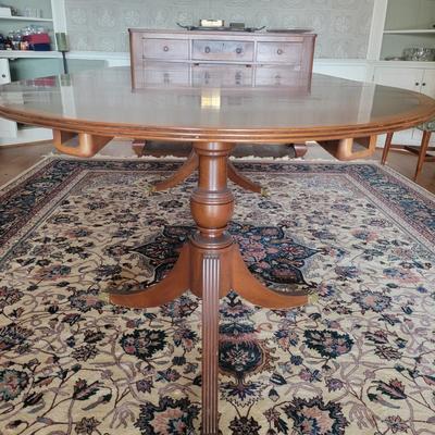 Dining Room Table with Brass Claw Feet and Casters (DR-DW)