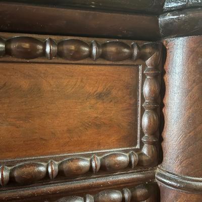Marble Top Four Drawer Antique Chest of Drawers (B1-MG)