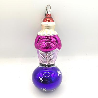 1627 Christopher Radko 1995 Jack Clown Ball Reflector Glass Ornament