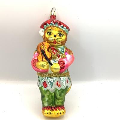 1629 Christopher Radko 1996 Romeow Cat Glass Ornament