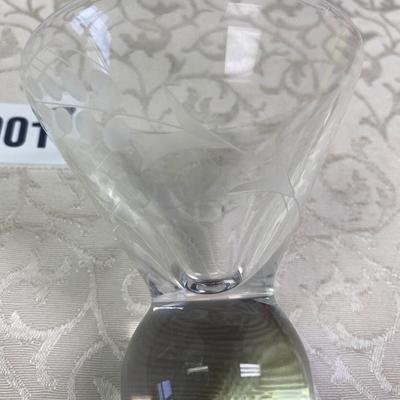 3 Etched Stemless Martini Glasses