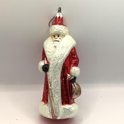 1630 Christopher Radko 1991 Russian Santa Glass Ornament
