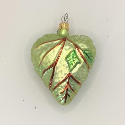 1632 Christopher Radko Butterfly Heart Glass Ornament