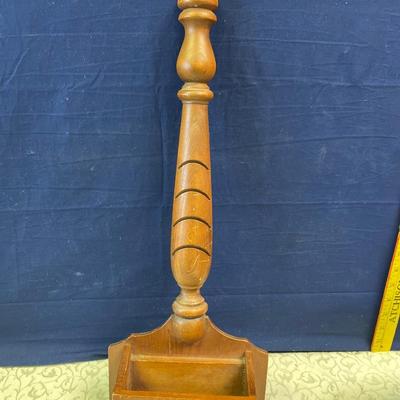 Vintage Wood Wall Pocket Shelf