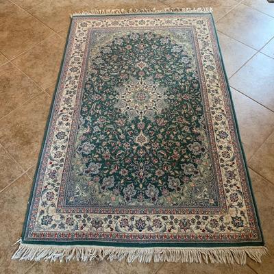 Small Green Floral Area Rug (LC-KW)