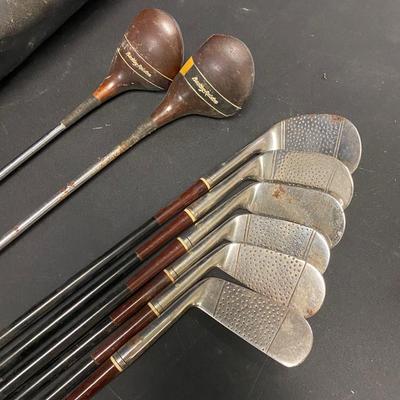 Vintage Golf Clubs and Bag