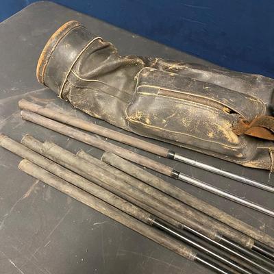Vintage Golf Clubs and Bag