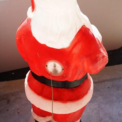 VINTAGE PLASTIC SANTA 41" LIGHTS.