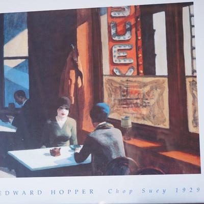 EDWARD HOPPE "CHOPY SUEY "FRAMED PHOTO PRINT /WOOD PTD BLACK FRAME CLASSIC