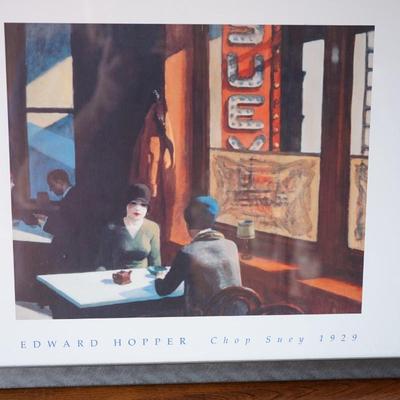 EDWARD HOPPE "CHOPY SUEY "FRAMED PHOTO PRINT /WOOD PTD BLACK FRAME CLASSIC