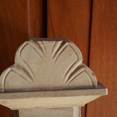 VICTORIAN HALL MIRROR EASTLAKE STYLE /PAINTED WHITE