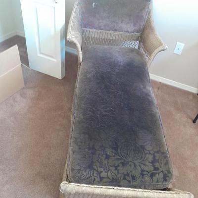 ANTIQUE WICKER CHAISE LOUNGE