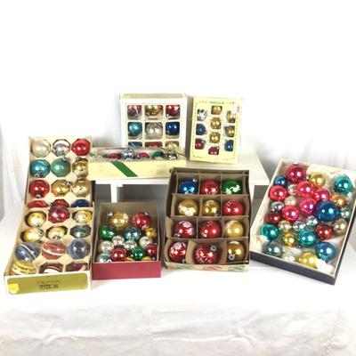 1638 Large Lot of Vintage Glass Christmas Ornaments
