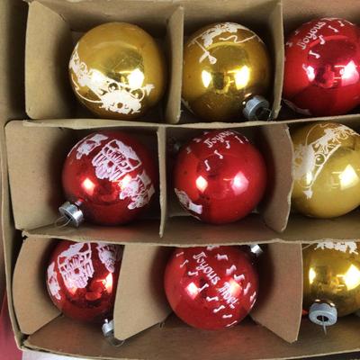 1638 Large Lot of Vintage Glass Christmas Ornaments
