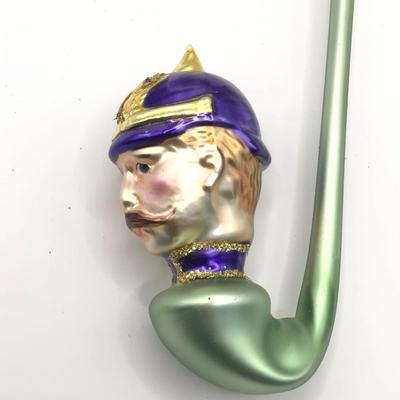 1643 Christopher Radko 1990 Glass Pipe Ornament