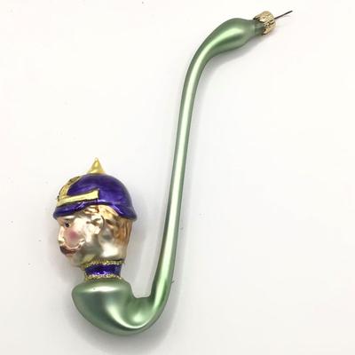 1643 Christopher Radko 1990 Glass Pipe Ornament
