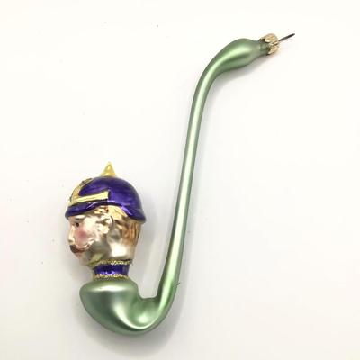 1643 Christopher Radko 1990 Glass Pipe Ornament