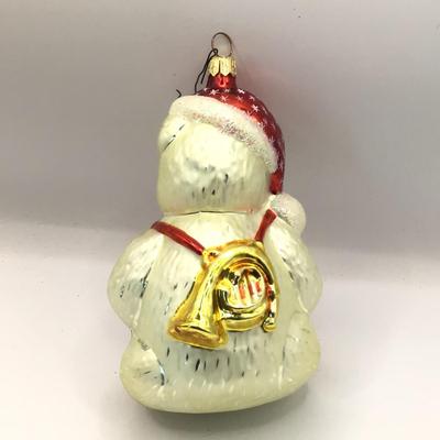 1650 Christopher Radko Charity Bear Glass Ornament