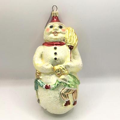 1653 Christopher Radko 1994 Snow Dancing Glass Ornament