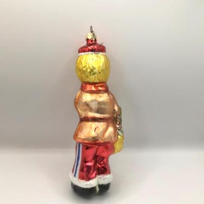 1654 Christopher Radko Boy with Basket Glass Ornament