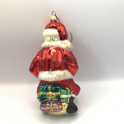 1655 Christopher Radko Santa with Sack of Toys Glass Ornament