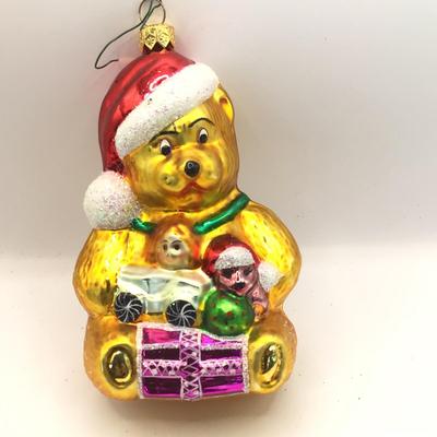1660 Christopher Radko 1995 Gold Bear Charity Glass Ornament