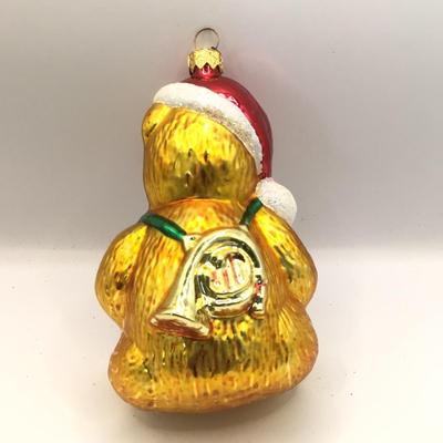 1660 Christopher Radko 1995 Gold Bear Charity Glass Ornament