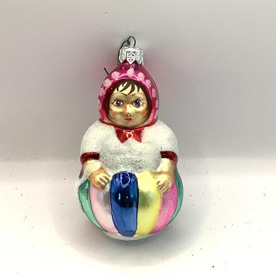 1665 Christopher Radko 1996 Russian Peasant Woman Glass Ornament
