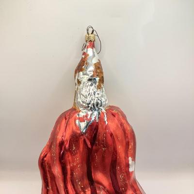 1670 Large Christopher Radko Bishop Santa Glass Ornament