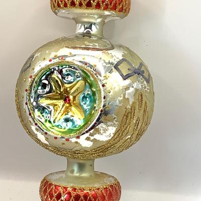 1671 Christopher Radko 10" Reflective Glass Ornament ( As-Is)