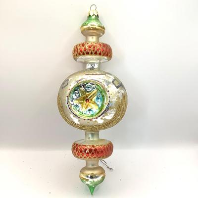 1671 Christopher Radko 10" Reflective Glass Ornament ( As-Is)