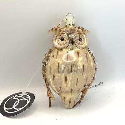 1672 Set of 12 Department 56 Owl Glass Ornament
