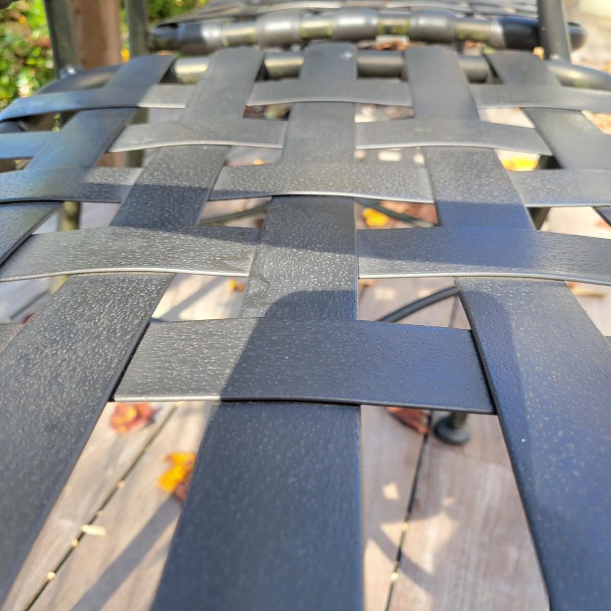 Five Black Aluminum and Vinyl Patio Chairs (DDW)