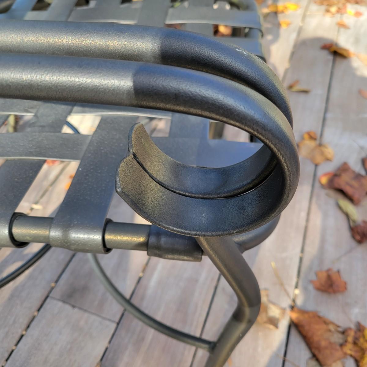 Five Black Aluminum and Vinyl Patio Chairs (DDW)