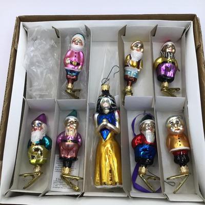 1686 Christopher Radko 1995 â€œAnd Snowy Makes Eight Glass Ornaments