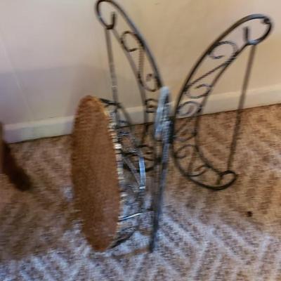 Metal table with Wicker top