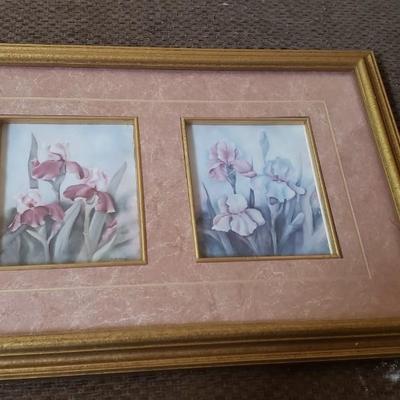 Framed flower picture