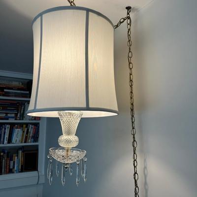 #18 Beautiful Vintage Hanging Wall Lamp-Crystal