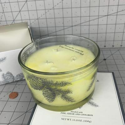 #86 Williams Sonoma Triple Wick Candle Winter Forest