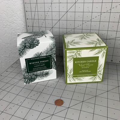 #89 Williams Sonoma Vert Frais & Winter Forest Scented Candles