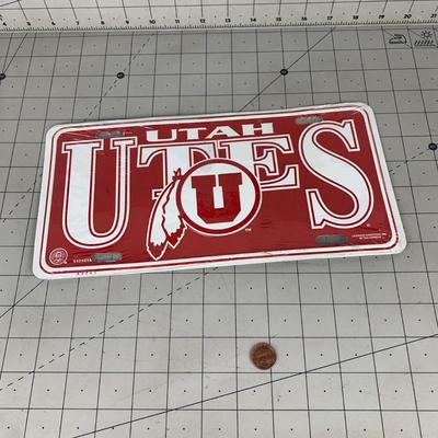 #95 Utah Utes License Plate
