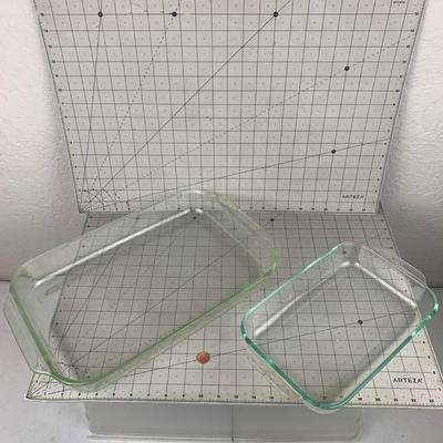 #115 Two Glass Pyrex Baking Dishes