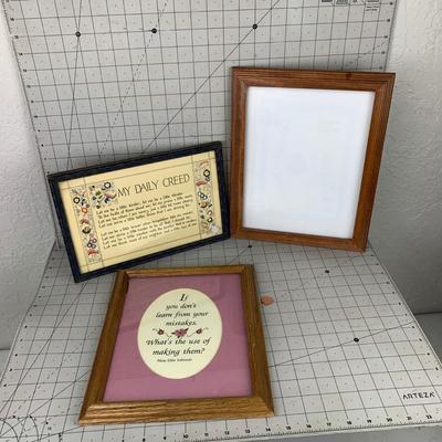 #132 Daily Creed Sign and Frames