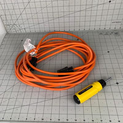#186 Power Extension Cord & Nebo Screwdriver