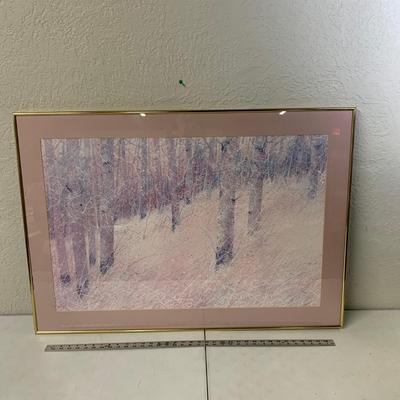 #193 Pink Winter Forest Framed Print