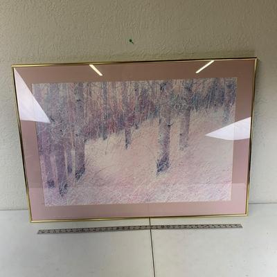 #193 Pink Winter Forest Framed Print