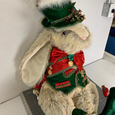 #215 Large Plush Christmas Hare