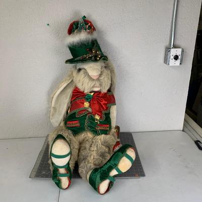 #215 Large Plush Christmas Hare