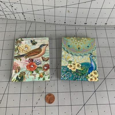 #226 Peacock & Bird Compact Notepads