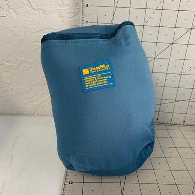 #237 Blue Travel Pillow With Cover